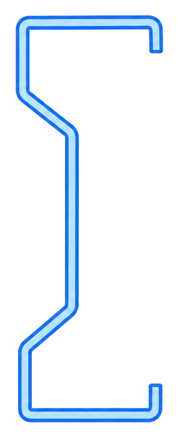 Blue cold-formed section preview